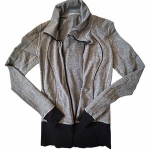 Lululemon Light Gray Nice Asana Zip Up Jacket